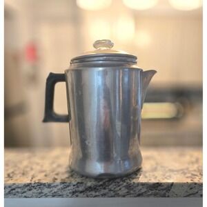 Vtg Maid of Honor Medium Weight Aluminum Sears 12 Cup‎ Percolator Coffee Pot